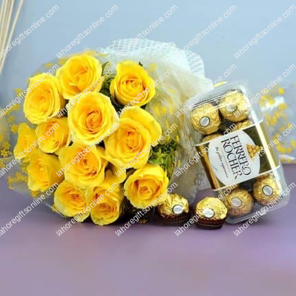 ferrero rocher with roses