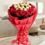 rocher and roses bouquet