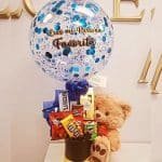 floral balloon with teddy
