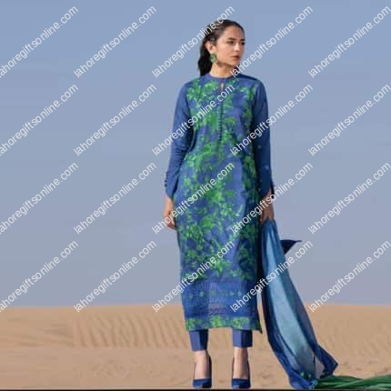embroided suit lawn