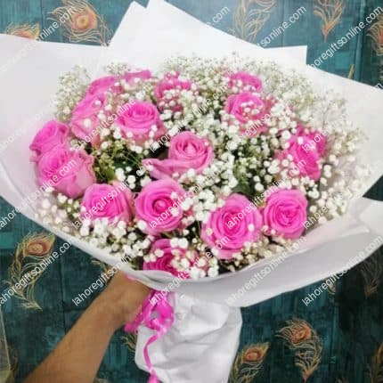pink imported flowers