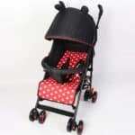 red baby stroller