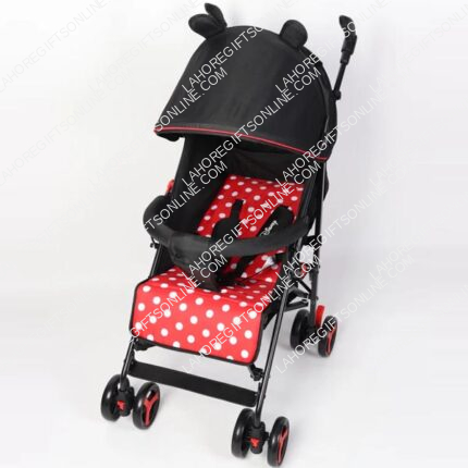 red baby stroller