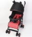 red baby stroller