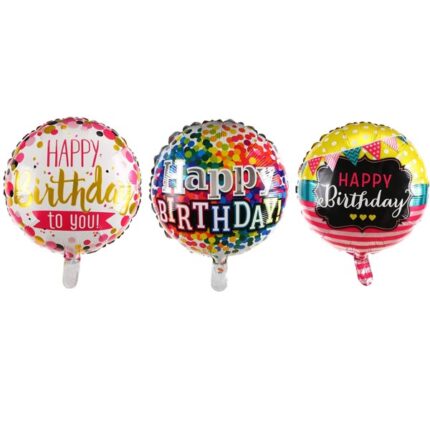 3 birthday foil balloons