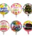 6 birthday foil balloons