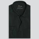 Black Pinstripe Formal Shirt