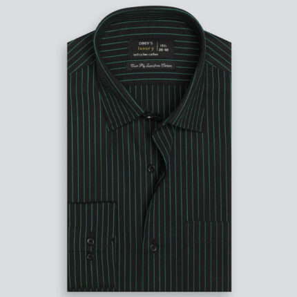 Black Pinstripe Formal Shirt