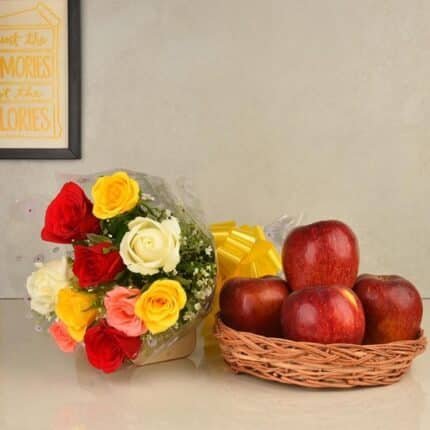 apple with roses