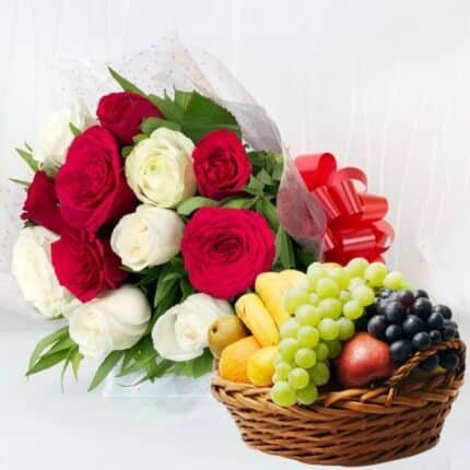 mix fruits with roses