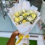 imported flowers white and yellow