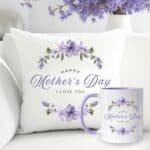 Lilac Theme Mug Cushion