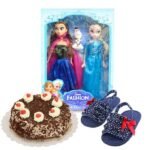 Doll Set Cake & Sandals - Kids Gift Combos | Lahore Gifts Online