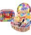 Gourmet Basket with Happy Birthday Balloon by Kids Combos