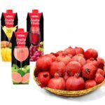 Fresh Juices with Pomegranate Basket - Fresh Fruits | Lahore Gifts Online