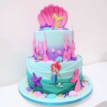 Mermaid Theme Cake by O’Clock in Lahore