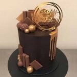 Chocolate Designer Cake with Birthday Topper by O’Clock in Lahore