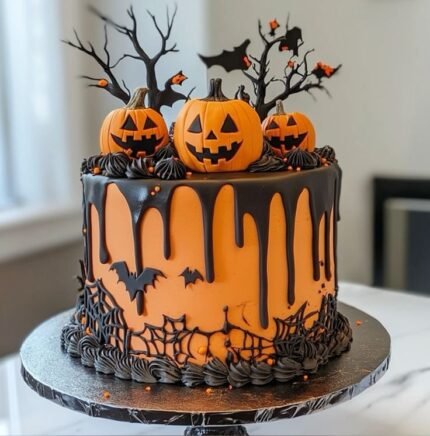 Orange Halloween Cake by O’Clock in Lahore