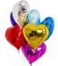 5 Mix Color Heart Shape Foil Balloons by Balloons & Candles