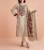 3 Piece Printed Embroidered Suit gift for Mothers Day