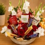 Chocolate Flowers Basket - Anniversary Gifts | Lahore Gifts Online