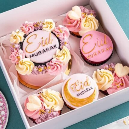 Cake with Cupcakes for Eid by O’Clock in Lahore