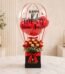Red Theme Floral Balloon personalised gift by Customised Floral Balloons