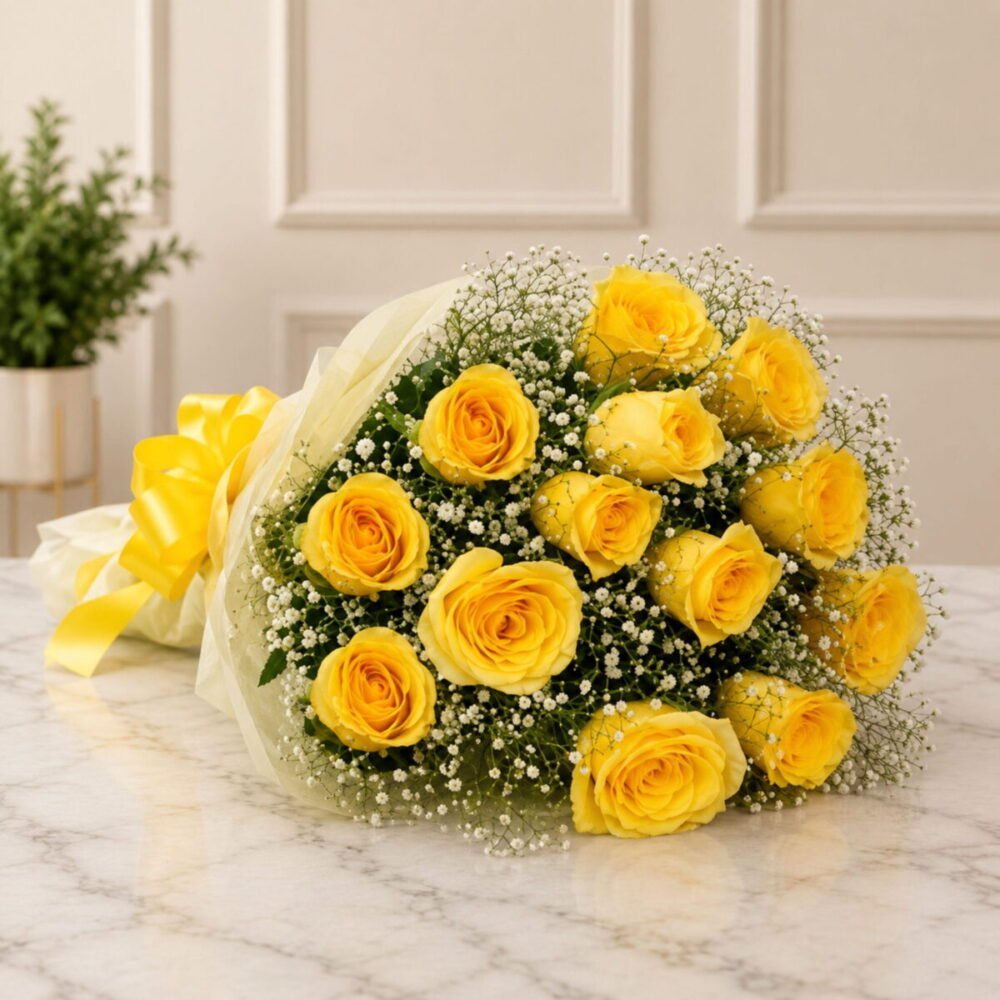 Yellow Imported Roses Bunch Yellow Imported Roses Bunch in Lahore
