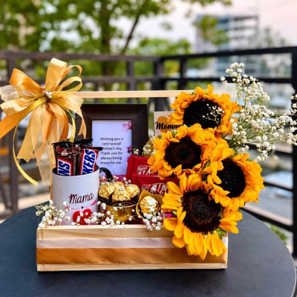 Sunflower Lovers Hamper chocolate gift for Wedding Sunflower Lovers Hamper chocolate gift for Wedding