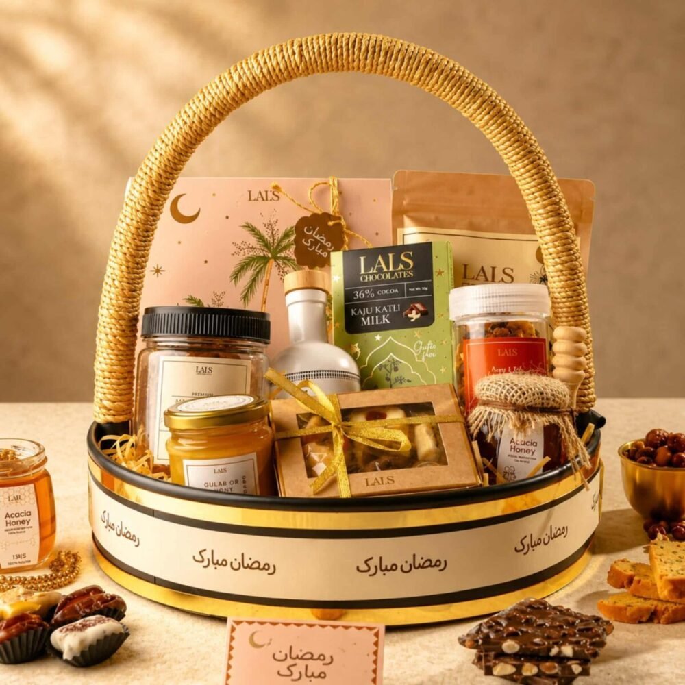 Ramazan Showstopper Basket chocolate gift by Lals for Ramadan Ramazan Showstopper Basket chocolate gift by Lals for Ramadan