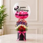 Chocolate Floral Balloon personalised gift for New Year