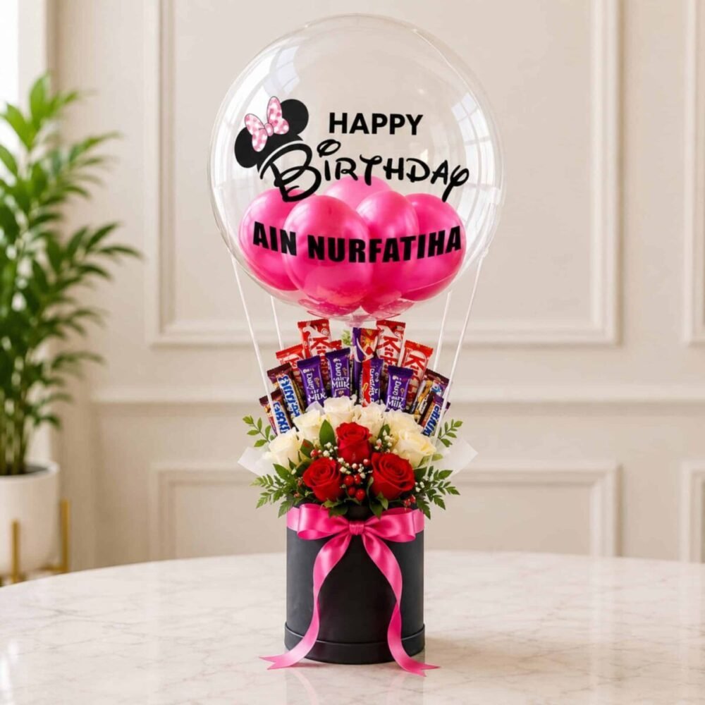 Chocolate Floral Balloon - Anniversary Gifts Chocolate Floral Balloon - Anniversary Gifts | Lahore Gifts Online