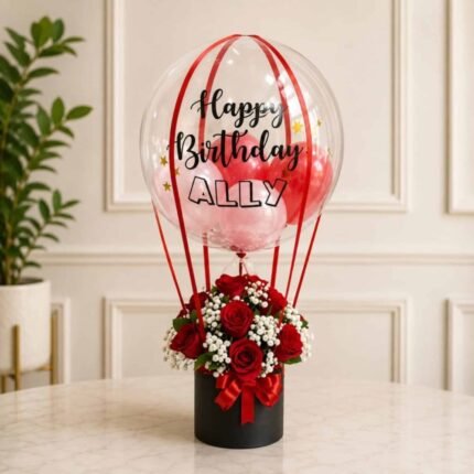 Floral Balloon Feel Sweet personalised gift for New Year
