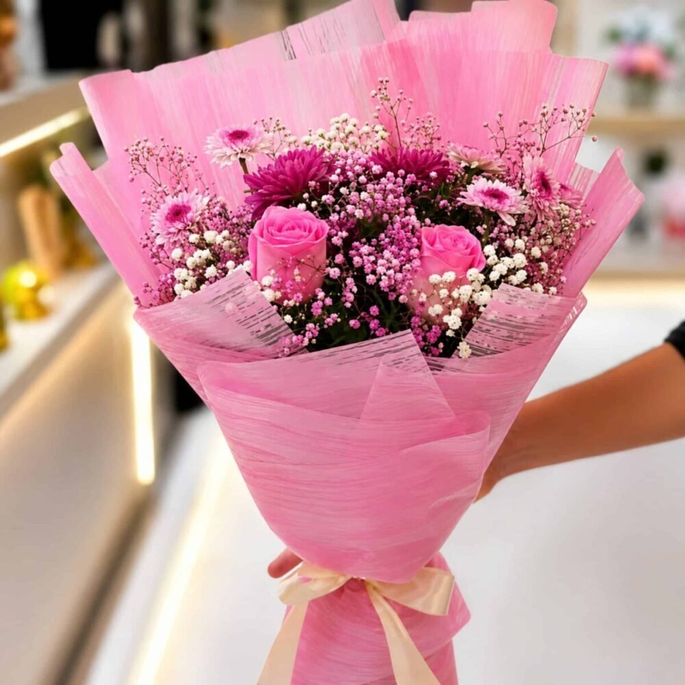 Pretty Pink Bouquet - Anniversary Gifts Pretty Pink Bouquet - Anniversary Gifts | Lahore Gifts Online