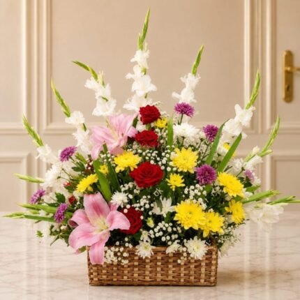 Flowers Basket Best - Faisalabad Flowers | Send Gifts to Pakistan, Premium Gift, Same day delivery Pakistan