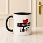 I Love You Idiot Mug gift for Valentines Day