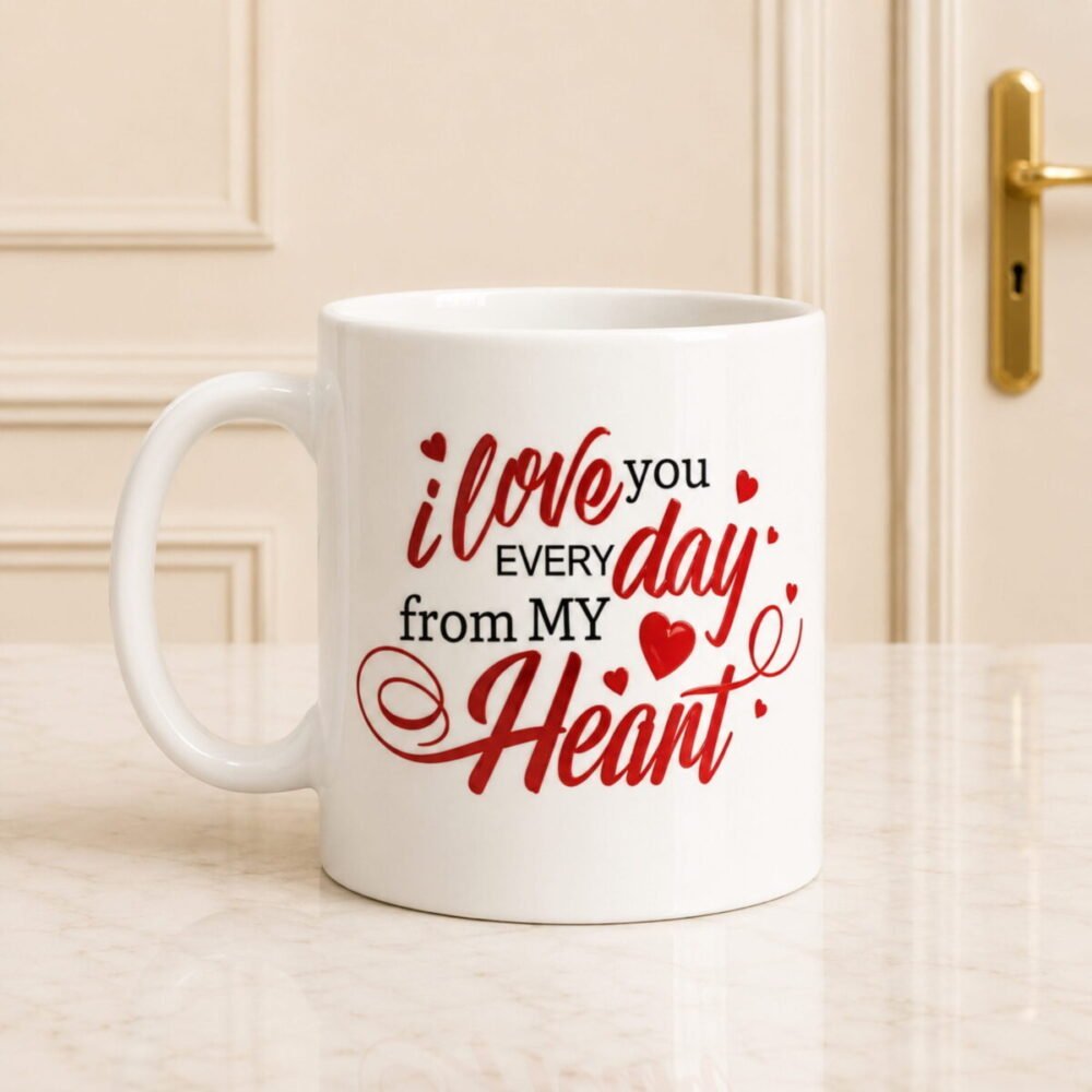 I Love You with Heart Mug - Anniversary Gifts I Love You with Heart Mug - Anniversary Gifts | Lahore Gifts Online