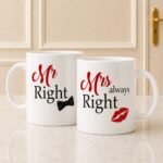 Mr and Mrs Right Mug gift for Valentines Day