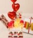 Red Foil Balloons Box personalised gift by Customize Box for Valentines Day