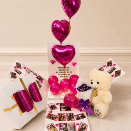 Explosion Balloon Box Combo personalised gift for Valentines Day