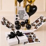 Black Theme Surprise Balloon Box - Anniversary Gifts | Send Gifts to Pakistan, Premium Gift, Same day delivery Pakistan