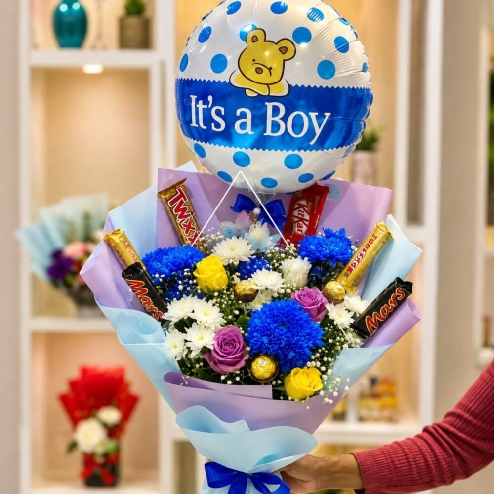 For Baby Boy - Chocolate Bouquets For Baby Boy - Chocolate Bouquets | Send Gifts to Pakistan, Premium Gift, Same day delivery Pakistan
