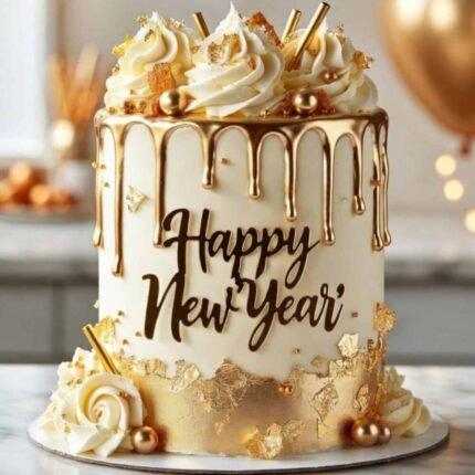 Happy New Year 2026 Cake by O’Clock in Lahore