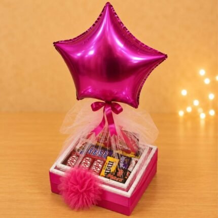 Star Basket chocolate gift for Valentines Day