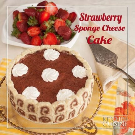 Strawberry Sponge Cheese Cake by Kitchen Cuisine