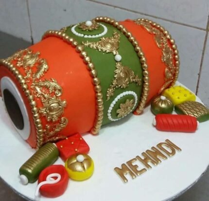 Dholki Theme Cake by O’Clock for Wedding
