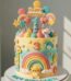 Beautiful Multi Color Cake by O’Clock in Lahore
