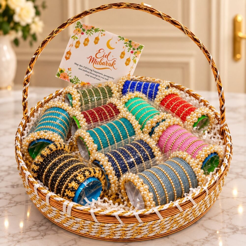Basket Full of Bangels for Eid Basket Full of Bangels for Eid