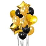 Mix Balloons 15 (Black and Golden) - Balloons & Candles | Lahore Gifts Online