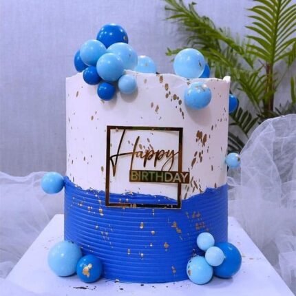 Navy Blue Theme Cake by O’Clock in Lahore